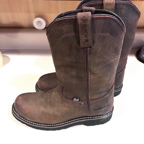 Mens Justin Steel toe WK4961 8EE. Waterproof - Picture 1 of 13